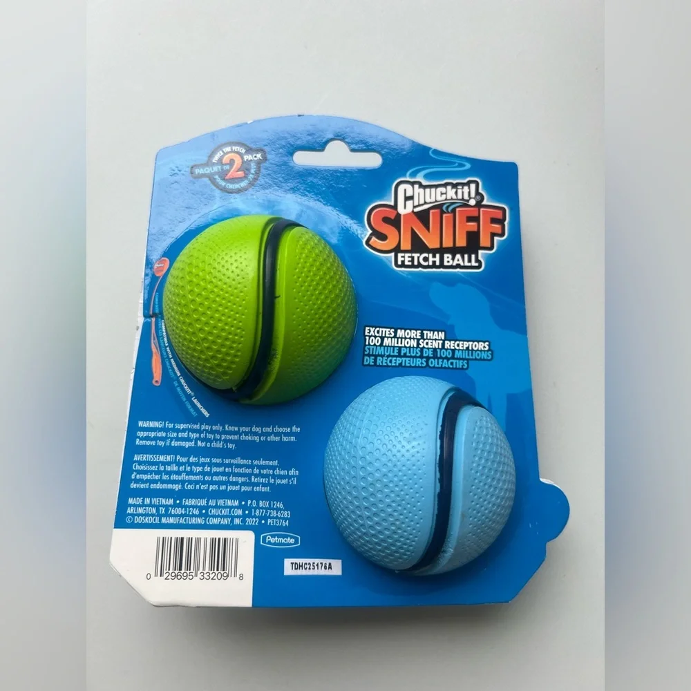 Chuckit! Sniff Fetch Ball Dog Toy - 2pk
